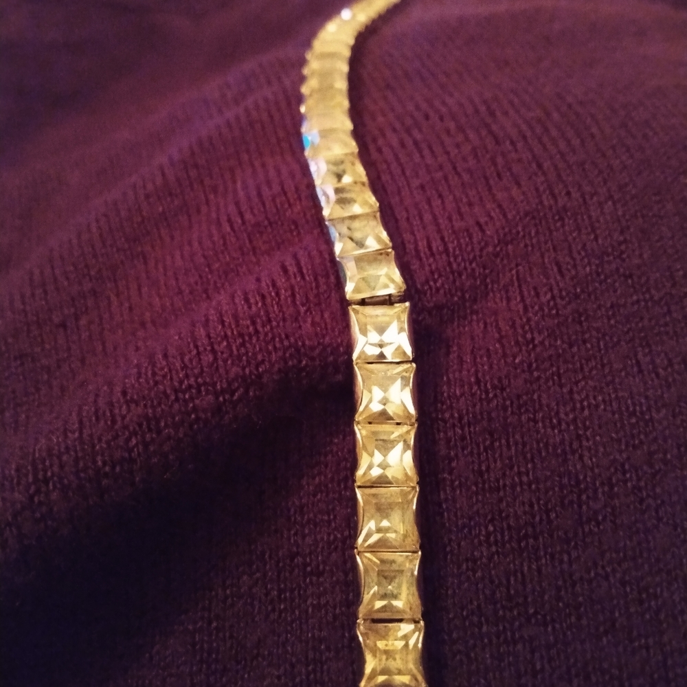 Antique White Topaz or Fine Crystal Necklace